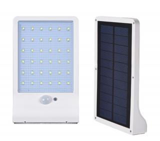 Solární svítidlo LED ZD45 - venkovní LED svítidlo 4W s pohybovým detektorem PIR a fotovoltaickým solárním panelem Barva: Bílá