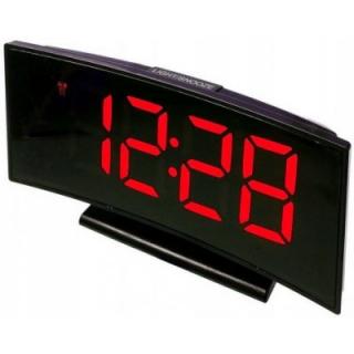 Stolní hodiny DS 3621X - budík moderního vzhledu, nap. z USB, černé hodiny s bílým, červeným a zeleným displejem Barva: Červená