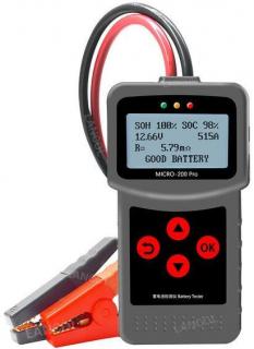 Tester akumulátorů 200PRO - Univerzální tester baterií 3-220Ah, rozsah napájecího napětí 7–30VDC