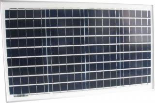 TPS POLY 30W - 12V solární polykristalický panel 30W s napájecím kabelem s krokosvorkami, Vmp 18,29