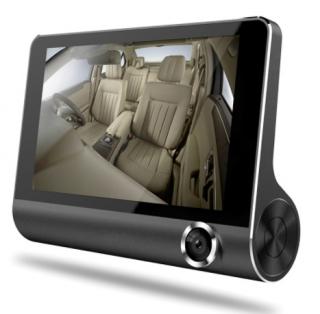 Triple kamera do auta T655  autokamera se záznamem jízdy, velký 4  LCD displej - trojité záznamové zařízení