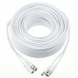 VC 30 - 30m dlouhý propojovací video kabel BNC a napájení s konektory Barva: Bílá
