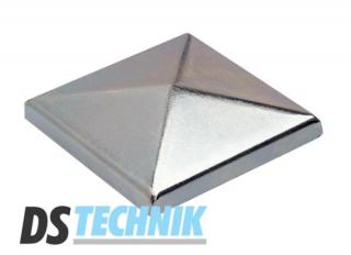 Víko 398ZIN - zinkované, kovové čtvercové víko pro zakrytování kovového čtvercového sloupku - jeklu, 9 velikostí Velikost: 100