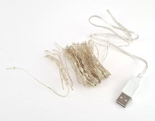 VOR-D USB 10 - 10m vánoční drátový řetěz, IP20, napájení z USB, svit bílá studená a bílá teplá Barva: Bílá studená