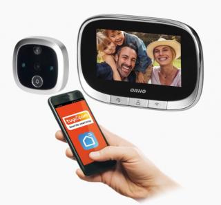 WIZ 1109 - dveřní kukátkový videosystém se záznamem, ovládání mobilní APP, kamera v kukátku, LCD monitor 4,3 palců, paměť foto a video, detekce pohybu