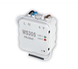 WS 305 - bezdrátový přijímač s montáží do instalační krabice pro dálkové ovládání žaluzií, rolet, vrat