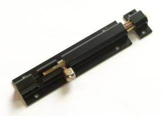 Zarážka 26N - černá hliníková petlice pro zajištění dveří, délka 50, 80, 100, 150, 200 a 300mm Velikost: 150