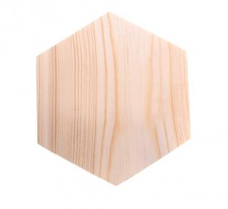 Dřevěná destička - podložka z masivu ŠESTIHRAN (8,5cm)