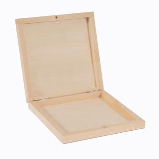 Dřevěná krabička ( 14,2cm x 14,2cm x 2,7cm)
