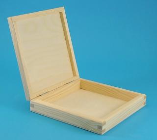 Dřevěná krabička (14cm x 14cm x 3,6cm)