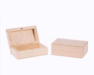 Dřevěná krabička ( 14cm x 7cm x 4,5cm) -)