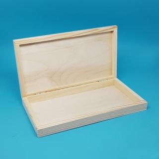 Dřevěná krabička  (19,8cm x 11cm x 2,7cm)