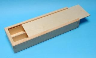 Dřevěná krabička s přihrádkami - PENÁL(24cm x 8,5cm x 3,6cm)
