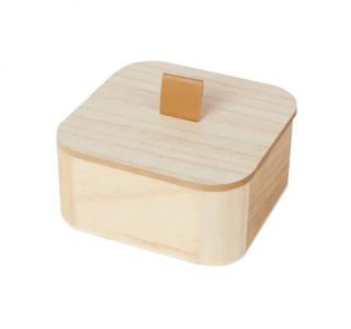 Dřevěná krabička s víčkem (12x12x6cm)