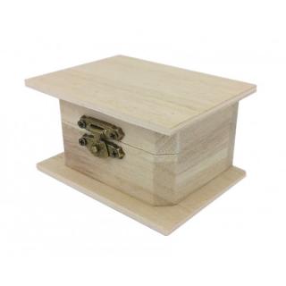 Dřevěná krabička s víkem (16cm x 16cm x 8cm)