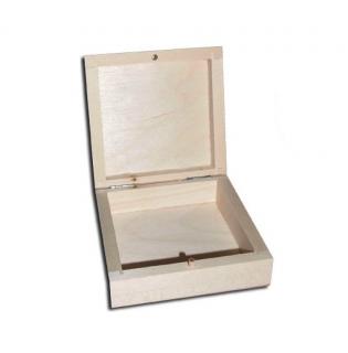 Dřevěná krabička - šperkovnice  (10cm x 10cm x 3,7cm)