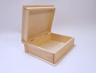 Dřevěná krabička - šperkovnice   - KNIHA (24cm x 19cm x 7,5cm)