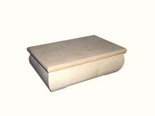 Dřevěná krabička (ŠPERKOVNICE) ZAOBLENÁ menší