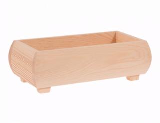 Dřevěná krabička  - ŠPERKOVNICE ZAOBLENÁ OTEVŘENÁ  bez víka