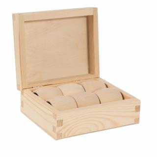 Dřevěná krabička - ZÁSOBNÍK (14,5cm x 11cm x 6cm)