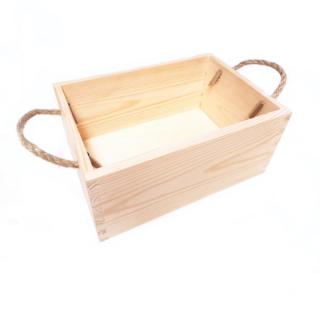Dřevěná krabička - zásobník (17cm x 17cm x 11cm)