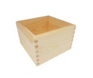 Dřevěná krabička - zásobník (17cm x 17cm x 11cm)