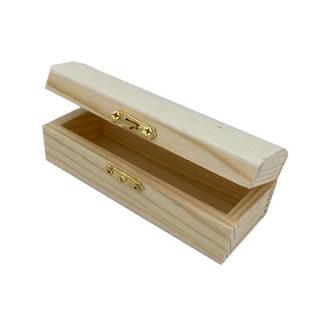 Dřevěná krabička zlaté kování (13cm x 5cm x 4,3cm)