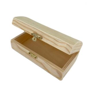 Dřevěná krabička zlaté kování (16cm x 8cm x 6cm)