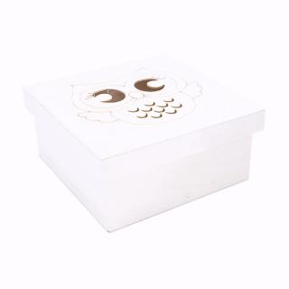 Dřevěné krabičky SOVIČKA,  SADA 3ks (18x18cm,15x15,12x12cm)