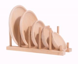 Dřevěný STOJAN na talířky (30cm x 14,5cm)