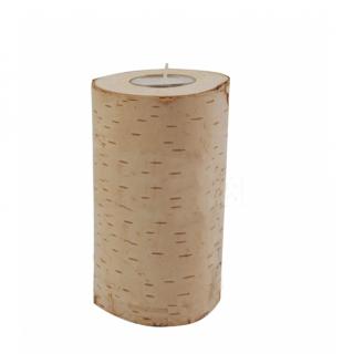 Dřevěný svícen na čajovu svíčku S KUROU - 20cm