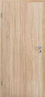 Bytové dveře WAT Klima 3, SK2, s oblou hranou s dřevěnou zárubní B (Model BaseLine Duradecor do síly stěny 150-200 mm)