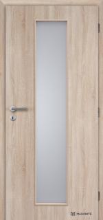 Dveře DTD LINEA piskované sklo CPL bardolino (cena dveří za rozměr 60,70,80,90)