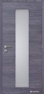 Dveře DTD LINEA piskované sklo CPL fleewood lávověšedý horizontální (cena dveří za rozměr 60,70,80,90)