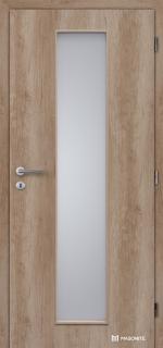 Dveře DTD LINEA piskované sklo CPL natural (cena dveří za rozměr 60,70,80,90)