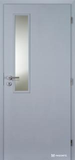 Dveře DTD VERTIKUS piskované sklo CPL olše (cena dveří za rozměr 60,70,80,90)