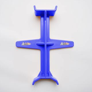 Zarážecí kříž na tlumiče pro transport motocyklu ACCEL modrý