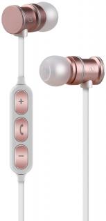 AV:link EMBT1-RSE magnetická Bluetooth sluchátka do uší, růžová (Magnetická BT sluchátka do uší)