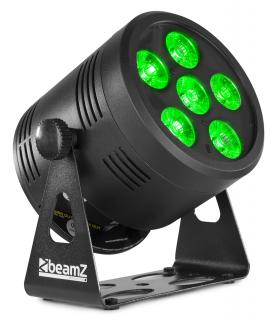 BeamZ Professional BBP66 LED reflektor na baterie, 6x 6W QCL (RGBW LED reflektor na baterii)