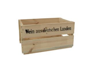 Box na víno, přírodní (Dřevěná přepravka na víno)