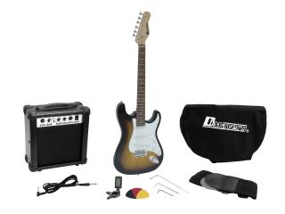 Dimavery EGS-1, elektrická kytara s kombem a příslušenstvím, sunburst (Elektrická kytara typu Strat s kombem a příslušens)
