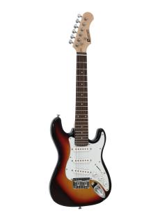 Dimavery J-350, elektrická kytara pro děti, sunburst (Elektrická kytara 1/2 typu Strat pro děti)