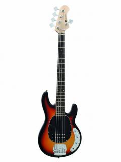 Dimavery MM-505, elektrická baskytara pětistrunná, sunburst (Elektrická baskytara pětistrunná typu Music Man)