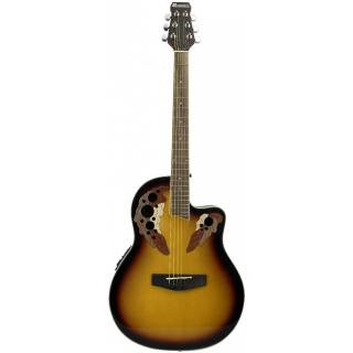 Dimavery OV-500, elektroakustická kytara typu Ovation, sunburst (Elektroakustická kytara typu Ovation s výkrojem)