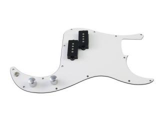 Dimavery Pickguard se snímači, bílý (Pickguard osazený snímači a potenciometry)