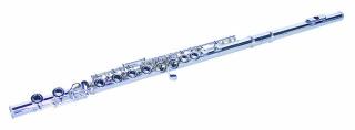 Dimavery QP-10 C flétna příčná, postříbřená, předsunutá G klapka, (Příčná flétna Dimavery)