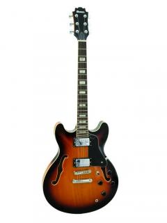 Dimavery SA-610, semiakustická kytara, sunburst (Semiakustická jazzová kytara)