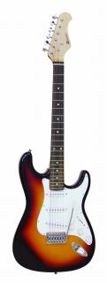 Dimavery ST-203, elektrická kytara, sunburst (Elektrická kytara typu Strat)