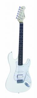 Dimavery ST-312, elektrická kytara, bílá (Elektrická kytara typu Strat)