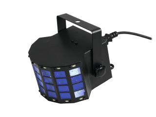 Eurolite LED DERBY 3x3W RGB paprskový efekt se stroboskopem (3x3W, 14x SMD 5050 čipy, DMX)
